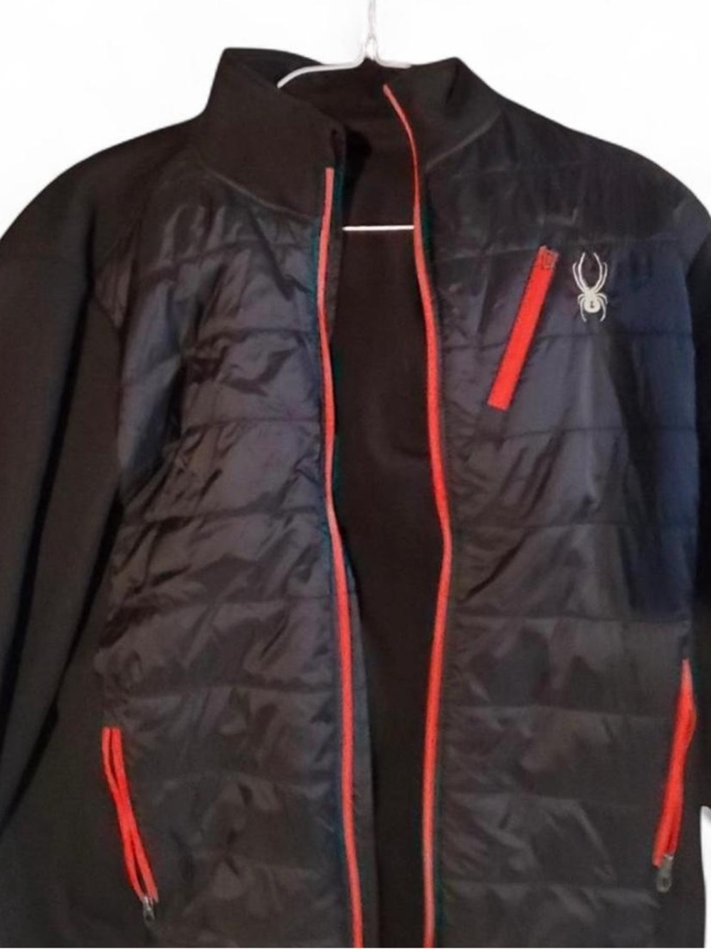 Spyder Men’s Black Jacket with Red Trim